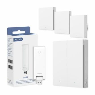 Aqara Smart Home Lighting Starter Kit (Smart Wall Switches & USB Hub)