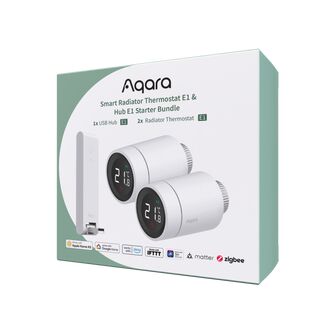 Aqara E1 Smart Radiator Thermostat Duo & E1 Hub Starter Bundle