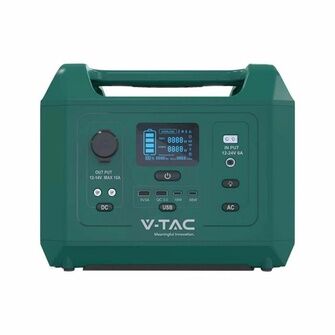 V-TAC VT-606N 600W Portable Power Station - Green (576Wh)