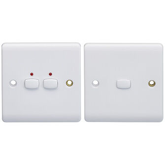 Energenie MiHome Smart White 2 Gang Light Switch (Two-way)