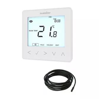 Heatmiser neoStat-e V2 Electric Floor Heating Thermostat (3m Probe Included)