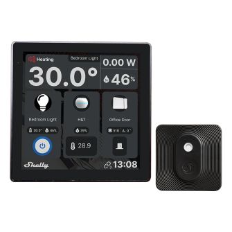 Shelly Touch Screen Smart Home Control Panel + Wireless Temperature &amp; Humidity Sensor