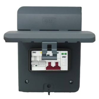 Garo MCU IP65 Consumer Unit with SPD, 40A RCBO &amp; Isolator