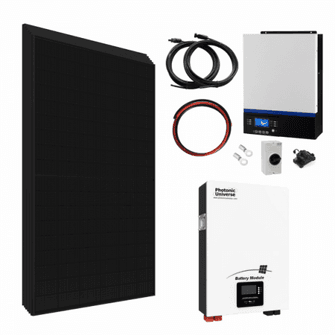 Photonic Universe 5kW Off-Grid Solar Power System with 5kWh Battery, 5kW Hybrid Inverter and 2.6kW Solar Array