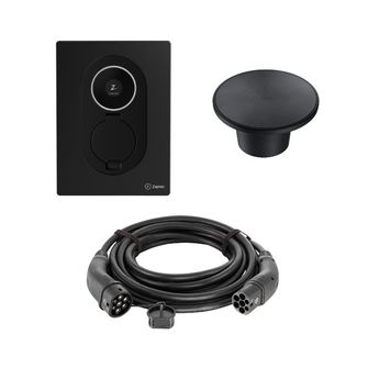 Zaptec Go 2 EV Charger, 5m Charging Cable &amp; Cable Holder Bundle
