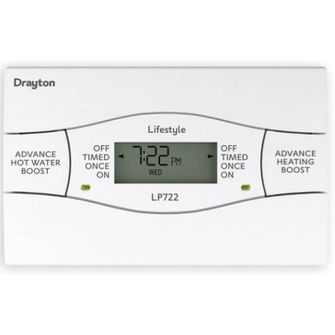 Drayton Lifestyle LP722 2-Channel 7-Day Heating &amp; Hot Water Programmer
