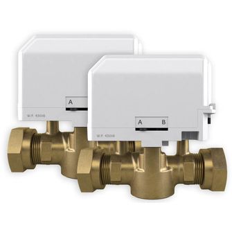 Drayton P27100 22mm 2-Port Motorised Zone Valve Twin Pack