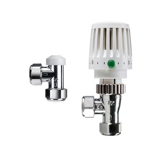 Honeywell Home Valencia VTL120 15mm Angled TRV &amp; Lockshield Set