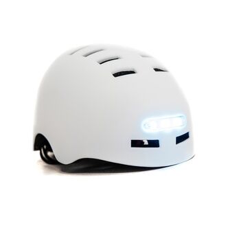 Busbi Firefly Rechargeable LED Light Adult Helmet - Large (White)
