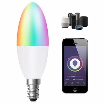 ENER-J Smart WiFi E14 LED Candle Bulb 4.5W, RGB+W+WW, Dimmable (selling in packs of 3)