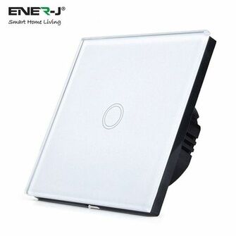 ENER-J Wifi Smart 1 Gang Touch Switch, No Neutral Needed, White Body