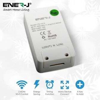 ENER-J WiFi Inline Switch, Max Load 1600W. On/Off switch