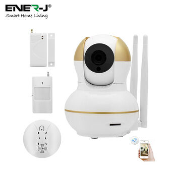 ENER-J Entry Level Smart Security Kit (1x Smart IP Camera +1x PIR Sensor +1x Door Sensor +1x Smoke Detector Sensor)