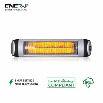 ENER-J Wall mounted Patio Heater with Quartz Tube 3000W