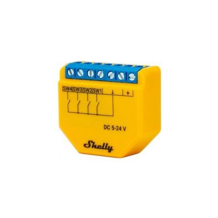 Shelly Plus i4 4-Input Digital Controller with DC Powering Support only ...