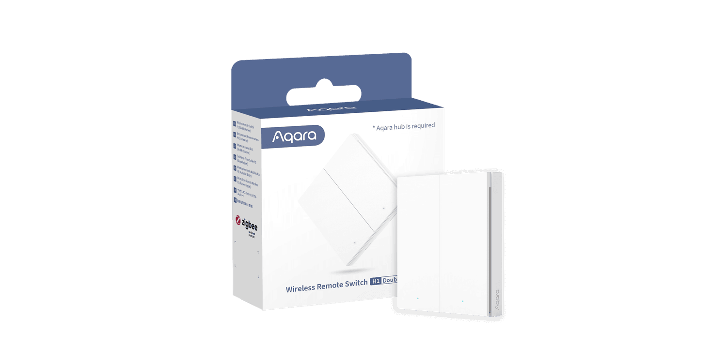 Aqara H1 Double Rocker Remote Wireless Smart Switch only £22.49