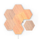 Nanoleaf Elements Wood Look Hexagon LED Smart Light Starter Kit - Pack of 7 additional 2