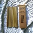 Cherish Planet Large Organic Bamboo Reusable Drinking Straws - Set of 12 additional 2