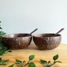Cherish Planet Real Coconut Shell Bowls with Wooden Spoons additional 3