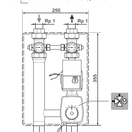 Vaillant VDM 15.5 inch mixing pump group with mixer suitable for max flow rate 2.5 cubed per hour additional 2