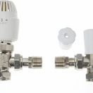 Drayton RT212 15mm Angled Thermostatic Radiator Valve &amp; Lockshield Pack additional 1
