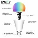 ENER-J Smart WiFi GLS LED Lamp B22, 9W, RGB+W+WW, Dimmable  (selling in packs of 3) additional 12