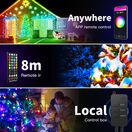 ENER-J Smart RGB Fairy Lights with 5 Meters length, 50 LEDs, WiFi+BLE+IR Remote control additional 7