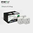 ENER-J WiFi Smart Mini plug square, UK BS Plug (3 pcs pack) additional 3