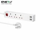 ENER-J 13A SMART Wi-Fi Power Strips with 3 Sockets & 4 USB additional 5