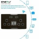ENER-J Smart WiFi 13A WiFi Twin Wall Sockets with 2 USB Ports (Black) additional 2