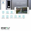 ENER-J Slim Wireless Video Door Bell 5200mah battery, including UK Chime additional 7