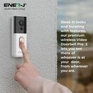 ENER-J Smart Wireless Video Doorbell PRO 2 Series, 9600mah batteries additional 4