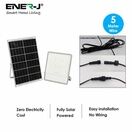 ENER-J 300W LED Floodlights with Solar Panels, 35.5W Solar Panel, 30AH Battery, 3000 lumens additional 6