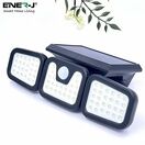 ENER-J Solar Wall Light with Sensor, 3 heads, 6.5W with Remote additional 4