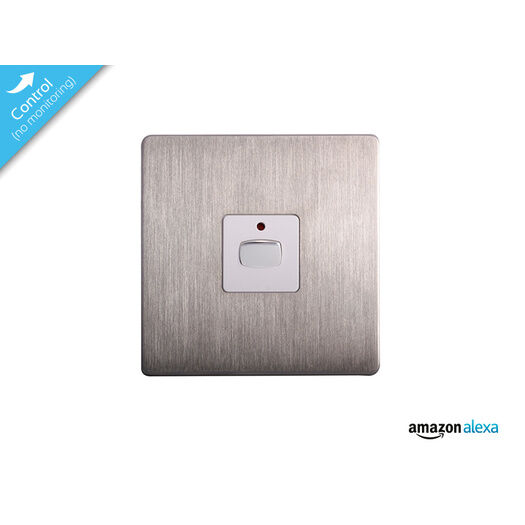 Energenie MiHome Smart Single Light Switch - Brushed Steel
