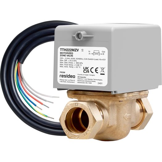 Total Home TTH222MZV 2 Port Motorised Zone Valve  - 22mm
