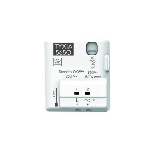 Delta Dore Tyxia 5650 Wireless 1-Channel Lighting Dimmer Receiver (Without Neutral)