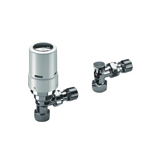 Danfoss 
 15/10/8mm RAS-D2 Angled TRV &amp; LS White 013G6017