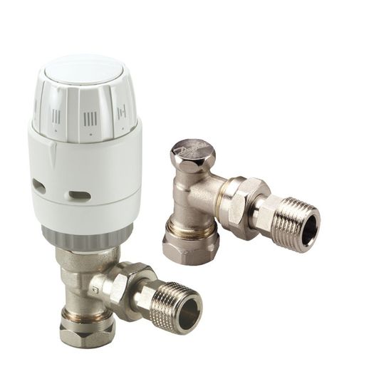 Danfoss RAS-C2 15mm Angled White TRV