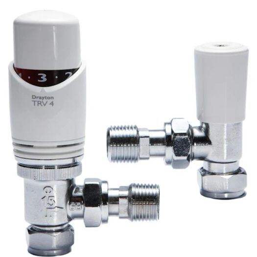 Drayton TRV4 Combi Pack 15mm Angled