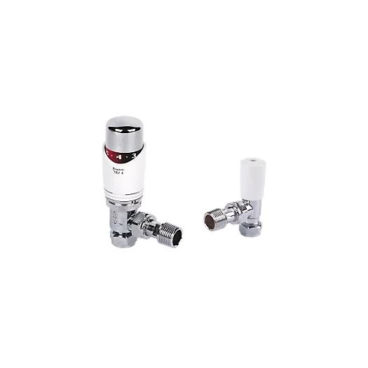 DRAYTON TRV4 15MM STRAIGHT &amp; LOCKSHIELD (07 05 190)