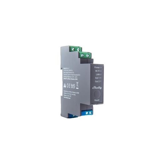 Shelly Pro 2 DIN-Rail Mounted Smart Switch with Dry Contacts