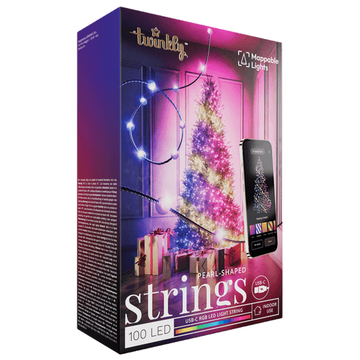 Twinkly Strings USB 100 Pearl-shaped RGB LEDs Wire Lights