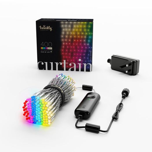 Twinkly Net, 240 LED RGB Clear Wire Pearl Shaped Lights (1.45x2.4 m, Plug G)