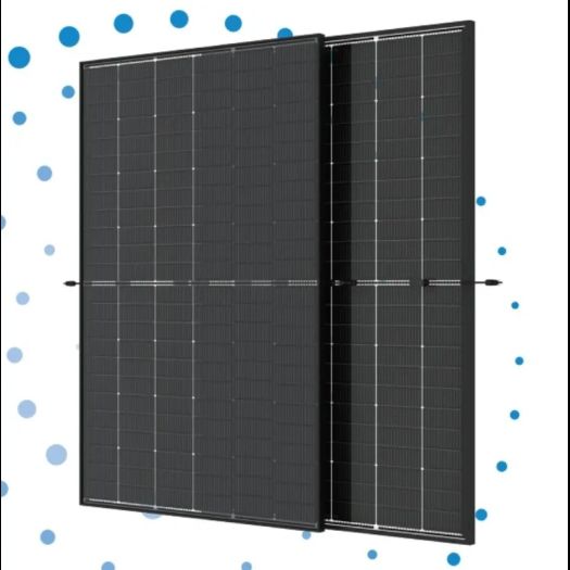 Trina Vertex S+ 440W N-Type Bifacial Dual Glass Solar Panel – Black Frame/Clear Backsheet
