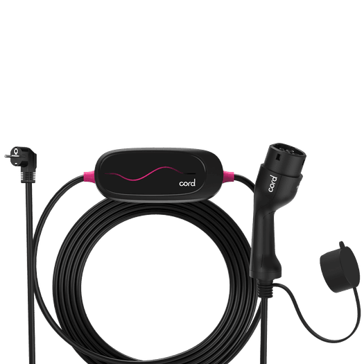 Cord Lite Portable EV Charger Cable 230V 6A-8A-10A Max 2.3kW - UK Plug