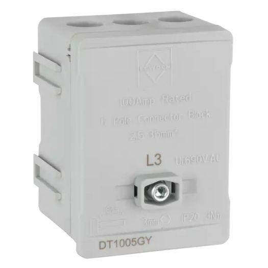 Lewden Terminal Grey Block 5 Way 100A Connector