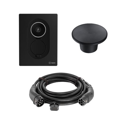 Zaptec Go 2 EV Charger, 5m Charging Cable &amp; Cable Holder Bundle