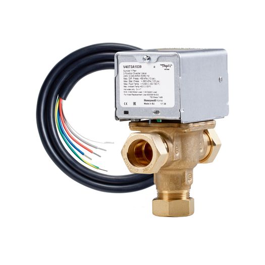 Honeywell Home V4073A1039 22mm 3-Port Mid-Position Motorised Valve