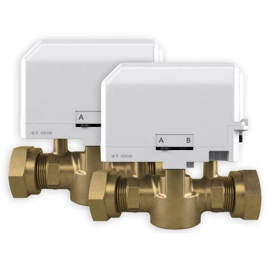 Drayton P27100 22mm 2-Port Motorised Zone Valve Twin Pack